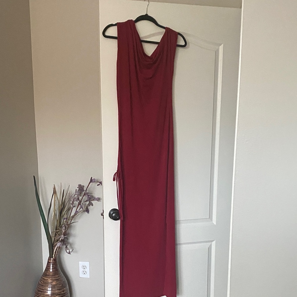 SHEIN Burgundy Maxi Dress